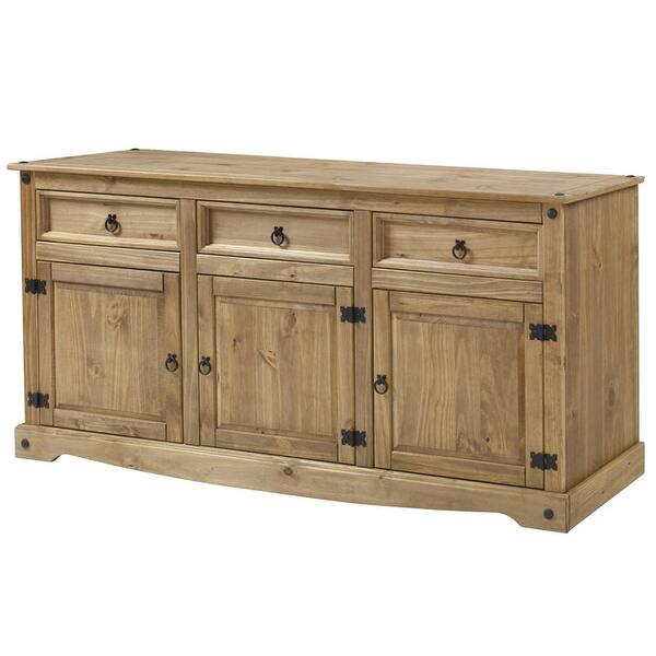 65" Wood Buffet Sideboard Farmhouse Corona Collection Furniture